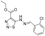 ETHYL 5-[(2E)-2-(2-CHLOROBENZYLIDENE)HYDRAZINO]-1,2,3-THIADIAZOLE-4-CARBOXYLATE Struktur