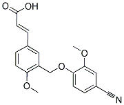 (2E)-3-(3-[(4-CYANO-2-METHOXYPHENOXY)METHYL]-4-METHOXYPHENYL)-2-PROPENOIC ACID Struktur