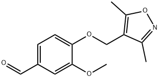 4-(3,5-DIMETHYL-ISOXAZOL-4-YLMETHOXY)-3-METHOXY-BENZALDEHYDE Struktur