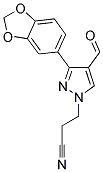 3-[3-(1,3-BENZODIOXOL-5-YL)-4-FORMYL-1H-PYRAZOL-1-YL]PROPANENITRILE Struktur