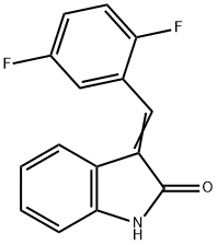 3-[(E)-(2,5-DIFLUOROPHENYL)METHYLIDENE]-1,3-DIHYDRO-2H-INDOL-2-ONE Struktur