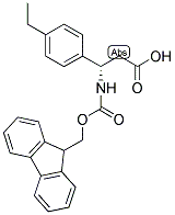 (S)-3-(4-ETHYL-PHENYL)-3-(9H-FLUOREN-9-YLMETHOXYCARBONYLAMINO)-PROPIONIC ACID Struktur