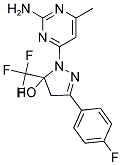 1-(2-AMINO-6-METHYLPYRIMIDIN-4-YL)-3-(4-FLUOROPHENYL)-5-(TRIFLUOROMETHYL)-4,5-DIHYDRO-1H-PYRAZOL-5-OL Struktur