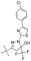 3-TERT-BUTYL-1-[4-(4-CHLOROPHENYL)-1,3-THIAZOL-2-YL]-5-(TRIFLUOROMETHYL)-4,5-DIHYDRO-1H-PYRAZOL-5-OL Struktur