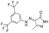 (4E)-3-METHYL-1H-PYRAZOLE-4,5-DIONE 4-{[3,5-BIS(TRIFLUOROMETHYL)PHENYL]HYDRAZONE} Struktur