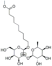 8-METHOXYCARBONYLOCTYL ALPHA-L-FUCOPYRANOSYL(1-2)-BETA-D-GALACTOPYRANOSIDE Struktur