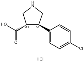 (TRANS)-4-(4-CHLORO-PHENYL)-PYRROLIDINE-3-CARBOXYLIC ACID-HCL Struktur