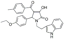 3-HYDROXY-1-[2-(1H-INDOL-3-YL)ETHYL]-4-(4-METHYLBENZOYL)-5-(4-ETHOXYPHENYL)-1,5-DIHYDRO-2H-PYRROL-2-ONE Struktur