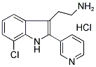 2-(7-CHLORO-2-PYRIDIN-3-YL-1H-INDOL-3-YL)-ETHYLAMINE MONOHYDROCHLORIDE Struktur