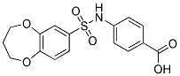 4-[(3,4-DIHYDRO-2H-1,5-BENZODIOXEPIN-7-YLSULFONYL)AMINO]BENZOIC ACID Struktur