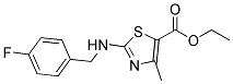 ETHYL 2-[(4-FLUOROBENZYL)AMINO]-4-METHYL-1,3-THIAZOLE-5-CARBOXYLATE Struktur