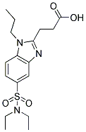 3-[5-[(DIETHYLAMINO)SULFONYL]-1-PROPYL-1H-BENZIMIDAZOL-2-YL]PROPANOIC ACID Struktur