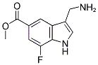 3-AMINOMETHYL-7-FLUORO-1H-INDOLE-5-CARBOXYLIC ACID METHYL ESTER Struktur