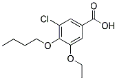 4-BUTOXY-3-CHLORO-5-ETHOXYBENZOIC ACID Struktur