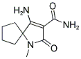 4-AMINO-1-METHYL-2-OXO-1-AZASPIRO[4.4]NON-3-ENE-3-CARBOXAMIDE Struktur