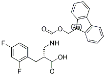 (R)-3-(2,4-DIFLUORO-PHENYL)-2-[(9H-FLUOREN-9-YLMETHOXYCARBONYLAMINO)-METHYL]-PROPIONIC ACID Struktur