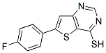 6-(4-FLUOROPHENYL)THIENO[3,2-D]PYRIMIDINE-4-THIOL Struktur