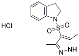 1-[(3,5-DIMETHYL-1H-PYRAZOL-4-YL)SULFONYL]INDOLINE HYDROCHLORIDE Struktur