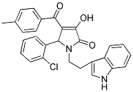 3-HYDROXY-1-[2-(1H-INDOL-3-YL)ETHYL]-4-(4-METHYLBENZOYL)-5-(2-CHLOROPHENYL)-1,5-DIHYDRO-2H-PYRROL-2-ONE Struktur