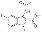 3-ACETYLAMINO-5-FLUORO-1-METHYL-1H-INDOLE-2-CARBOXYLIC ACID METHYL ESTER Struktur