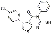 5-(4-CHLOROPHENYL)-2-MERCAPTO-3-PHENYLTHIENO[2,3-D]PYRIMIDIN-4(3H)-ONE Struktur