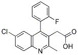 [6-CHLORO-4-(2-FLUOROPHENYL)-2-METHYLQUINOLIN-3-YL]ACETIC ACID Struktur