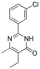 2-(3-CHLORO-PHENYL)-5-ETHYL-6-METHYL-3H-PYRIMIDIN-4-ONE Struktur