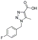 1-(4-FLUOROBENZYL)-5-METHYL-1,2,3-TRIAZOLE-4-CARBOXYLIC ACID Struktur