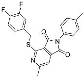 4-[(3,4-DIFLUOROBENZYL)THIO]-6-METHYL-2-(4-METHYLPHENYL)-1H-PYRROLO[3,4-C]PYRIDINE-1,3(2H)-DIONE Struktur