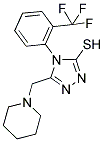 5-(PIPERIDIN-1-YLMETHYL)-4-[2-(TRIFLUOROMETHYL)PHENYL]-4H-1,2,4-TRIAZOLE-3-THIOL Struktur