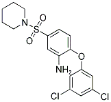 2-(3,5-DICHLOROPHENOXY)-5-(PIPERIDIN-1-YLSULFONYL)ANILINE Struktur