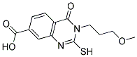 2-MERCAPTO-3-(3-METHOXYPROPYL)-4-OXO-3,4-DIHYDROQUINAZOLINE-7-CARBOXYLIC ACID Struktur