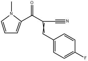 (E)-3-(4-FLUOROPHENYL)-2-[(1-METHYL-1H-PYRROL-2-YL)CARBONYL]-2-PROPENENITRILE Struktur