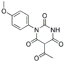 5-ACETYL-1-(4-METHOXYPHENYL)PYRIMIDINE-2,4,6(1H,3H,5H)-TRIONE Struktur