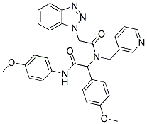 2-(2-(1H-BENZO[D][1,2,3]TRIAZOL-1-YL)-N-(PYRIDIN-3-YLMETHYL)ACETAMIDO)-N,2-BIS(4-METHOXYPHENYL)ACETAMIDE Struktur