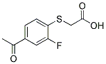 [(4-ACETYL-2-FLUOROPHENYL)THIO]ACETIC ACID Struktur