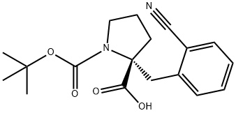 BOC-(R)-ALPHA-(2-CYANOBENZYL)PROLINE Struktur