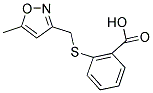 2-[[(5-METHYLISOXAZOL-3-YL)METHYL]THIO]BENZOIC ACID Struktur