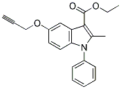 ETHYL 2-METHYL-1-PHENYL-5-(PROP-2-YNYLOXY)-1H-INDOLE-3-CARBOXYLATE Struktur