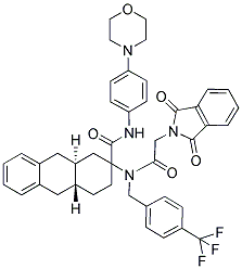 (4AR,9AS)-2-(2-(1,3-DIOXOISOINDOLIN-2-YL)-N-(4-(TRIFLUOROMETHYL)BENZYL)ACETAMIDO)-N-(4-MORPHOLINOPHENYL)-1,2,3,4,4A,9,9A,10-OCTAHYDROANTHRACENE-2-CARBOXAMIDE Struktur