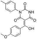 (5E)-5-[HYDROXY(4-METHOXYPHENYL)METHYLENE]-1-(4-METHYLPHENYL)PYRIMIDINE-2,4,6(1H,3H,5H)-TRIONE Struktur