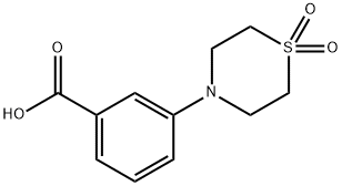 3-(1,1-DIOXO-1LAMBDA6,4-THIAZINAN-4-YL)BENZENECARBOXYLIC ACID Struktur