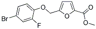 METHYL 5-[(4-BROMO-2-FLUOROPHENOXY)METHYL]-2-FUROATE Struktur