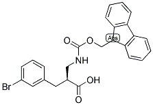 (S)-3-(3-BROMO-PHENYL)-2-[(9H-FLUOREN-9-YLMETHOXYCARBONYLAMINO)-METHYL]-PROPIONIC ACID Struktur