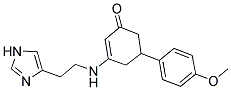 3-{[2-(1H-IMIDAZOL-4-YL)ETHYL]AMINO}-5-(4-METHOXYPHENYL)CYCLOHEX-2-EN-1-ONE Struktur