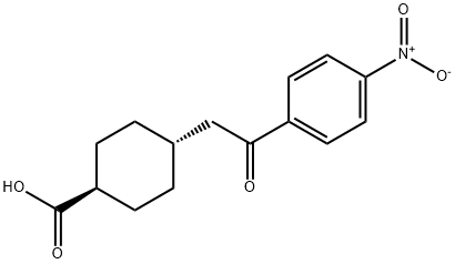 TRANS-4-[2-OXO-2-(4-NITROPHENYL)ETHYL]CYCLOHEXANE-1-CARBOXYLIC ACID Struktur