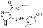 ETHYL 5-[(E)-(5-HYDROXY-2-METHYLPHENYL)DIAZENYL]-1H-IMIDAZOLE-4-CARBOXYLATE Struktur