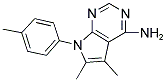 5,6-DIMETHYL-7-(4-METHYLPHENYL)-7H-PYRROLO[2,3-D]PYRIMIDIN-4-AMINE Struktur