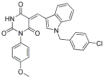 (Z)-5-((1-(4-CHLOROBENZYL)-1H-INDOL-3-YL)METHYLENE)-1-(4-METHOXYPHENYL)PYRIMIDINE-2,4,6(1H,3H,5H)-TRIONE Struktur