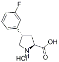 (+/-)-TRANS-4-(3-FLUORO-PHENYL)-PYRROLIDINE-3-CARBOXYLIC ACID HYDROCHLORIDE Struktur